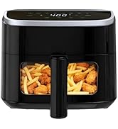 NEWBULIG Air Fryer,4QT Small AirFryer with Easy View Window and Interior Light, Digital Touchscre...