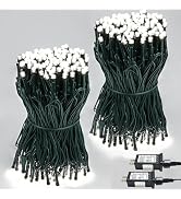 2 Pack 200 LED Christmas Lights 13 Modes Extendable Christmas Tree Lights | 66FT Twinkle Fairy Li...