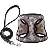 Dog Harness with Leash Set, No Pull Adjustable Reflective Step-in Puppy Pet Vest Harnesses for Sm...