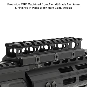 UTG Super Slim 13 Slots Picatinny Riser Mount, 0.5"-Precision Manufactured