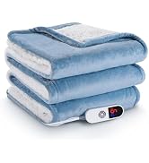 Heated Blanket Twin Size 62"x 84" , Electric Heated Throw with 4 Heating Levels Fast Heating & Ma...