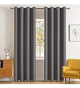 MIULEE Blackout Curtains 84 inch Long 2 Panels Burg Room Darkening Thermal Insulated Drapes Solid...