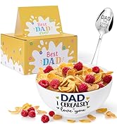 R HORSE Oversized Cereal Bowl Gift Set - 44Oz Dad I Cerealsly Love You Funny Cereal Bowl and Engr...