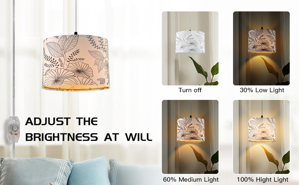 plug in pendant light with cord