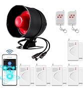 WiFi Alarm System for Home Security, Wireless Alarm Security System with Loud 120dB Window Door A...