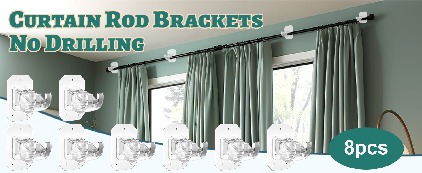 curtain rods no drilling