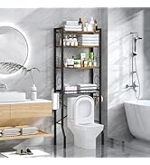 Aduanbang Over-The-Toilet Storage Shelves, 4-Tier Bathroom Organizer with Adjustable Feet Pad and...