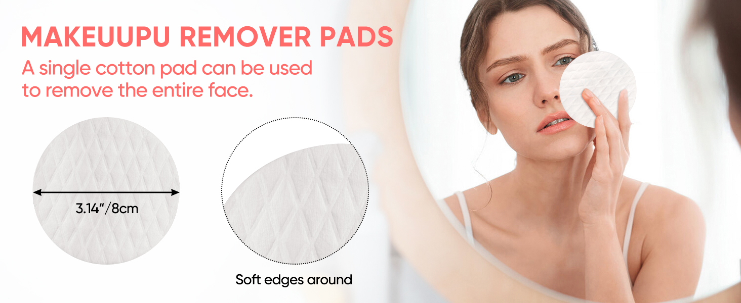 A single cotton pad can be used to remove the entire face.