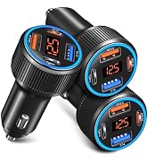 USB C Car Charger 3 Pack, Costyle 65W 4 Port Car Power Adapter with Voltmeter PD 30W/QC 3.0 Fast ...