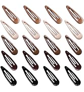 Cptots 20 PCS Metal Snap Hair Clips Water Drop No Slip Barrettes for Women Bright Small Hair Clip...