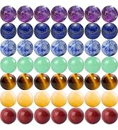 7 Chakra Natural Stone Beads Mixed 100pcs 8mm Round Genuine Real Stone Beading Loose Gemstone Ame...