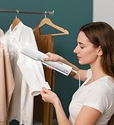 Newbealer 3in1 Travel Iron with Global Voltage (Clamp-on), 100-240V Clothes Steamer, Dry Ironing ...
