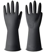 ThxToms Dishwashing Gloves, 3 Pairs Reusable Latex Cleaning Gloves for Housework, Kichen, Bathroo...