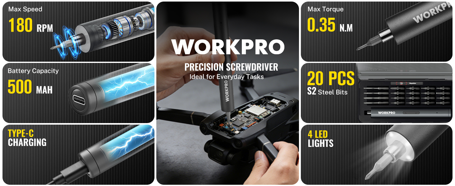 Precision Electric Screwdriver Set