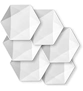 Delling Appetizer Plates Set - Ceramic 6.5 in White Dessert Plates/Serving Plates/Salad Plate- Sm...