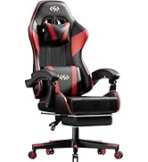 HLDIRECT Office Gaming Chair, Ergonomic Lumbar Support Computer Chairs with Footrest and Headrest...