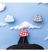 Indian Shelf 3 Pieces Colourful Kids Cloud Wall Hook Cute Cloud Coat Rack Wall Mount for Hanging ...