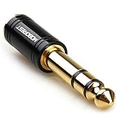 MOBOREST 1/4'' (6.35mm) Male TRS Plug to 1/8'' (3.5mm) Female Socket Stereo Audio Jack Pure Coppe...