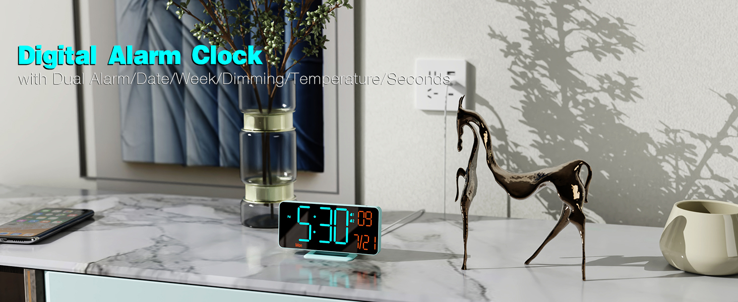 6.7in digital clock