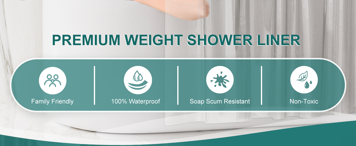 clear shower curtain liner