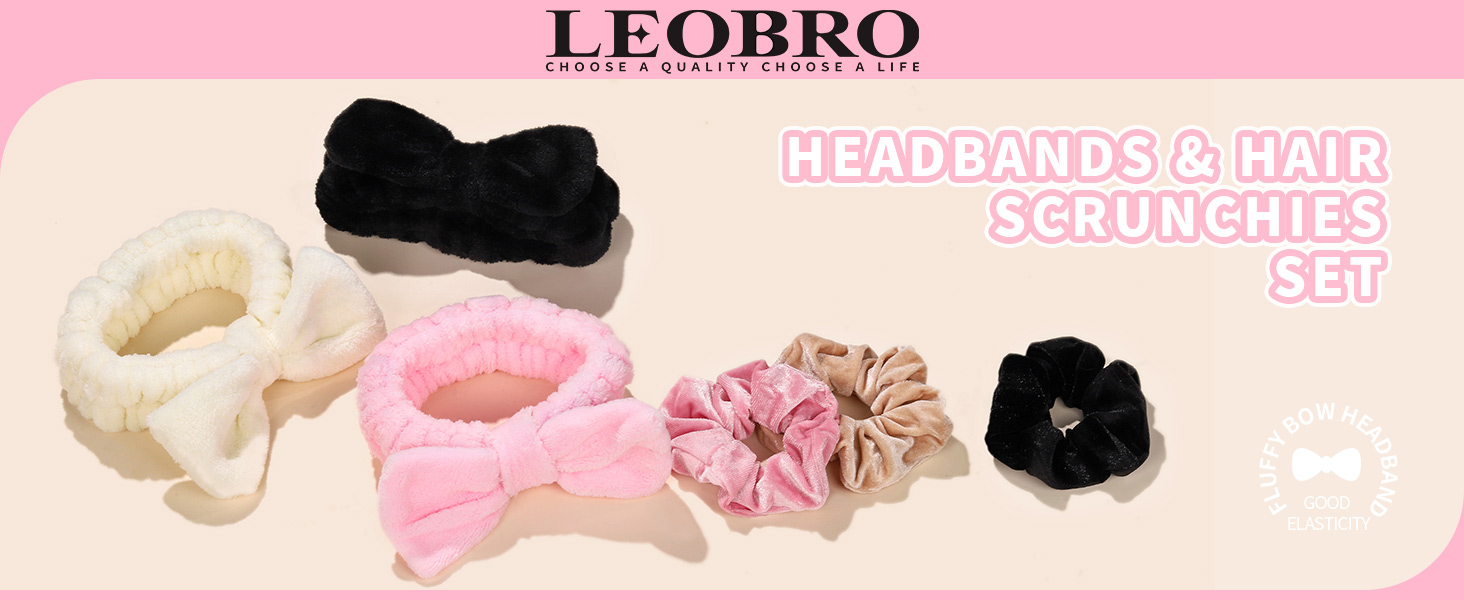 Headbands and Hair Scrunchies Set