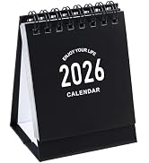 Mini Desk Calendar 2025-2026 - Runs From July 2025 to Dec 2026, Small Standing Desk Calendars wit...