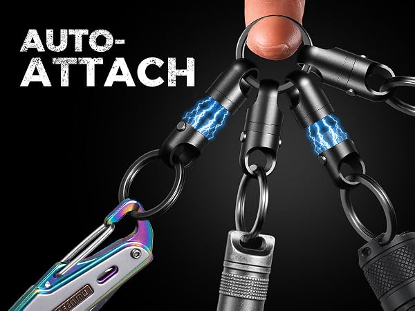 No alignment needed, just bring close for auto-lock