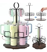 DTUQYX Water Bottle Organizer for Stanley Tumbler, 360° Rotatable Holder for Stanley 20/30/40oz, ...