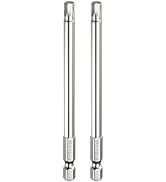 HARFINGTON 2pcs H3/16 Hex Head Screwdriver Bit 3/16" Flat Tip 1/4" Hex Shank 4" Long Magnetic Hex...