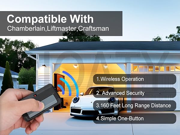 2 for Chamberlain LiftMaster Craftsman Garage Door Opener Remote