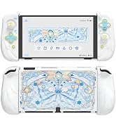playvital Magic Wings Protective Case for Nintendo Switch OLED, White | Extra Stand, Thumb Grips,...
