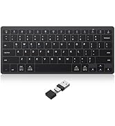 OMOTON 2.4G Wireless Keyboard for Win 7/8/10 with USB & Type C, Ultra Slim and Compact Quiet, Com...