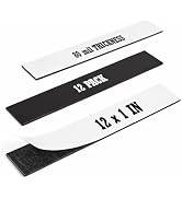 Magnetic Strips with Adhesive Backing 12" x 1", 12 Pack - Peel and Stick Strong Magnet Strip Tape...
