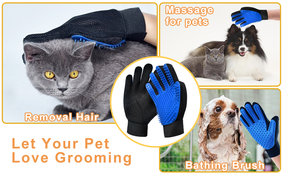 cat hair glove brush