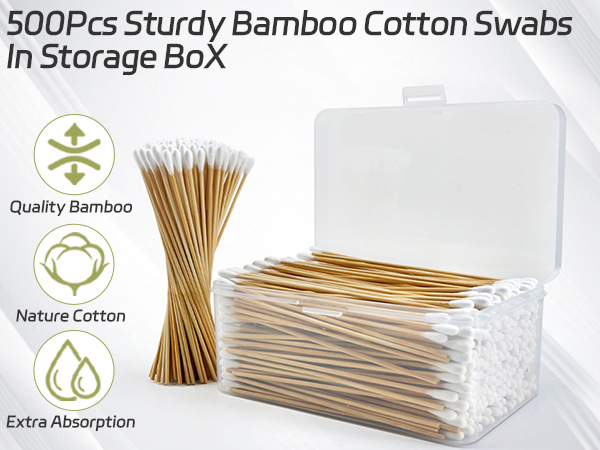 Long Cotton Swabs in Storage Box