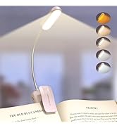 Glocusent 20 LED Reading Lights for Books in Bed, Eye Caring Reading Light, 5 Colors & 5 Brightne...