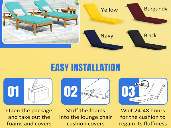 Chaise Lounge Cushion Outdoor
