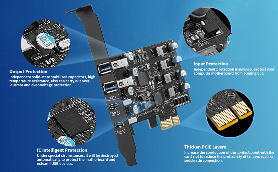 usb pcie card safe and stable