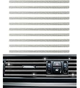 AOCISKA 10 Pieces Rhinestone Car Air Conditioner Decoration Strip for Vent Outlet, Bling Car Air ...