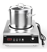 VBGK Commercial Induction Cooktop 5000W Professional Cooktop 220V Hot Plate with LCD Touch Knob c...