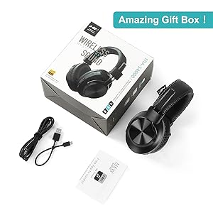 Gift Box Headphones manual Aux cable