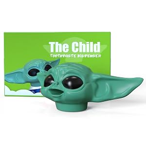 baby yoda toothpaste topper cap, baby yoda toothpaste dispenser head cap