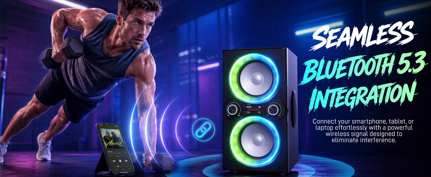 party bluetooth speaker, wireless speaker, wireless bluetooth speaker