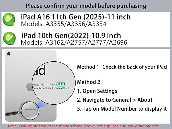case for iPad A16 11th / 10th