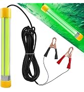 OROOTL Underwater Fishing Light 30000 Lumens 12V 50W Super Bright LED Green Fishing Lights Submer...