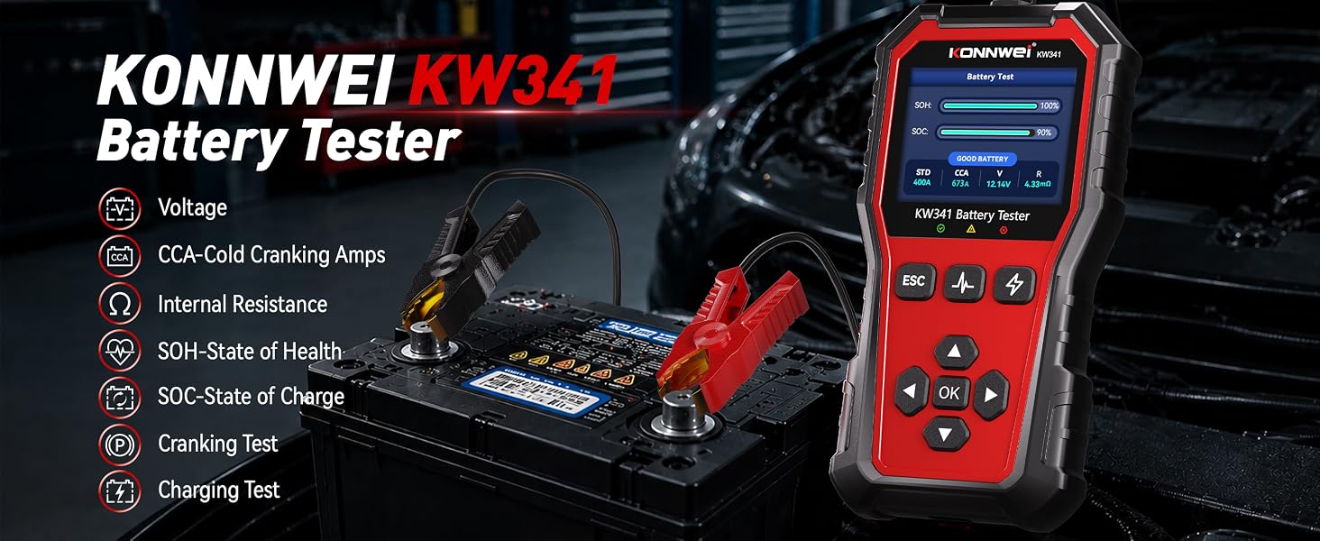 KW341 Battery Tester