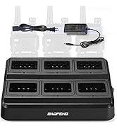 BAOFENG UV-5R Six Way Charger Multi Unit Charger Station for BF-F8HP UV-5R+ UV-5RE UV-5RTP UV-5X3...