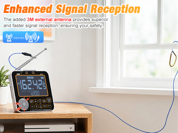 WR321 NOAA Weather Alert Radio for Home
