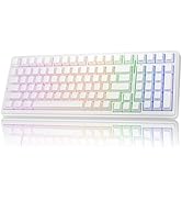 AULA F99 Wireless Mechanical Keyboard,Triple-Mode(BT5.0/2.4GHz/USB-C),Gasket Mounted Creamy Keybo...