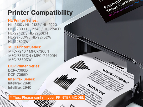tn450 toner cartridge for brother printer